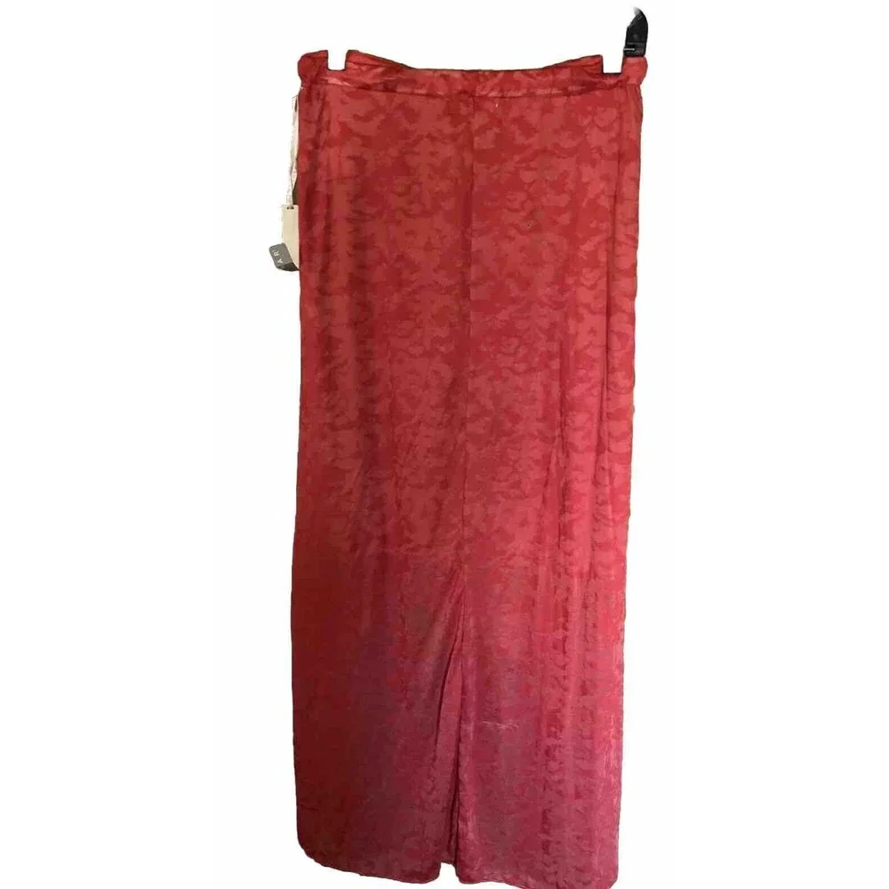 Kenar Orange Textured Women’s Maxi Skirt Size M Floral Bohemian Cottagecore
